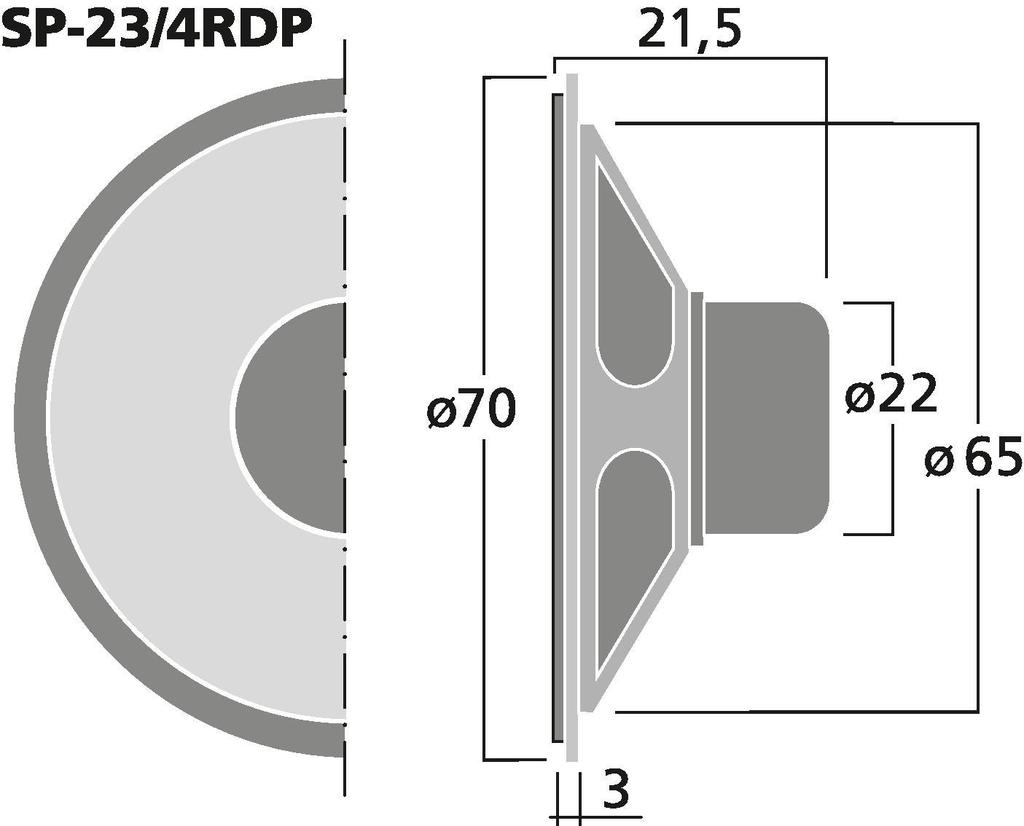 MONACOR SP-23/4RDP Miniatur-Lautsprecher