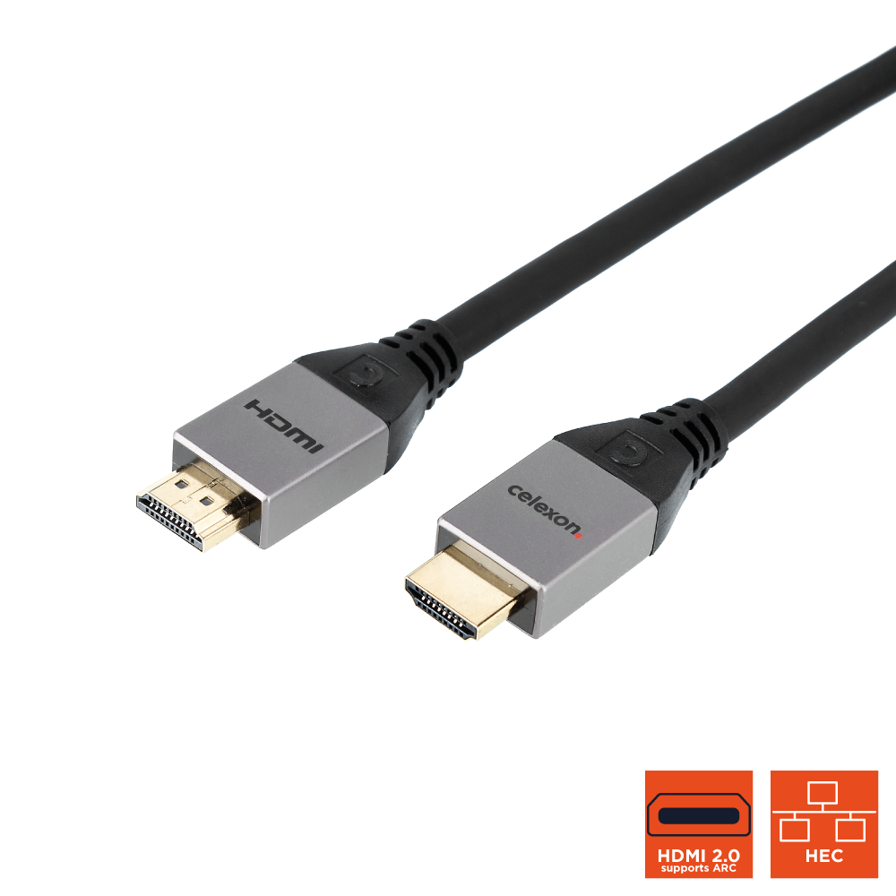 celexon HDMI Kabel mit Ethernet - 2.0a/b 4K 5,0m - Professional Line