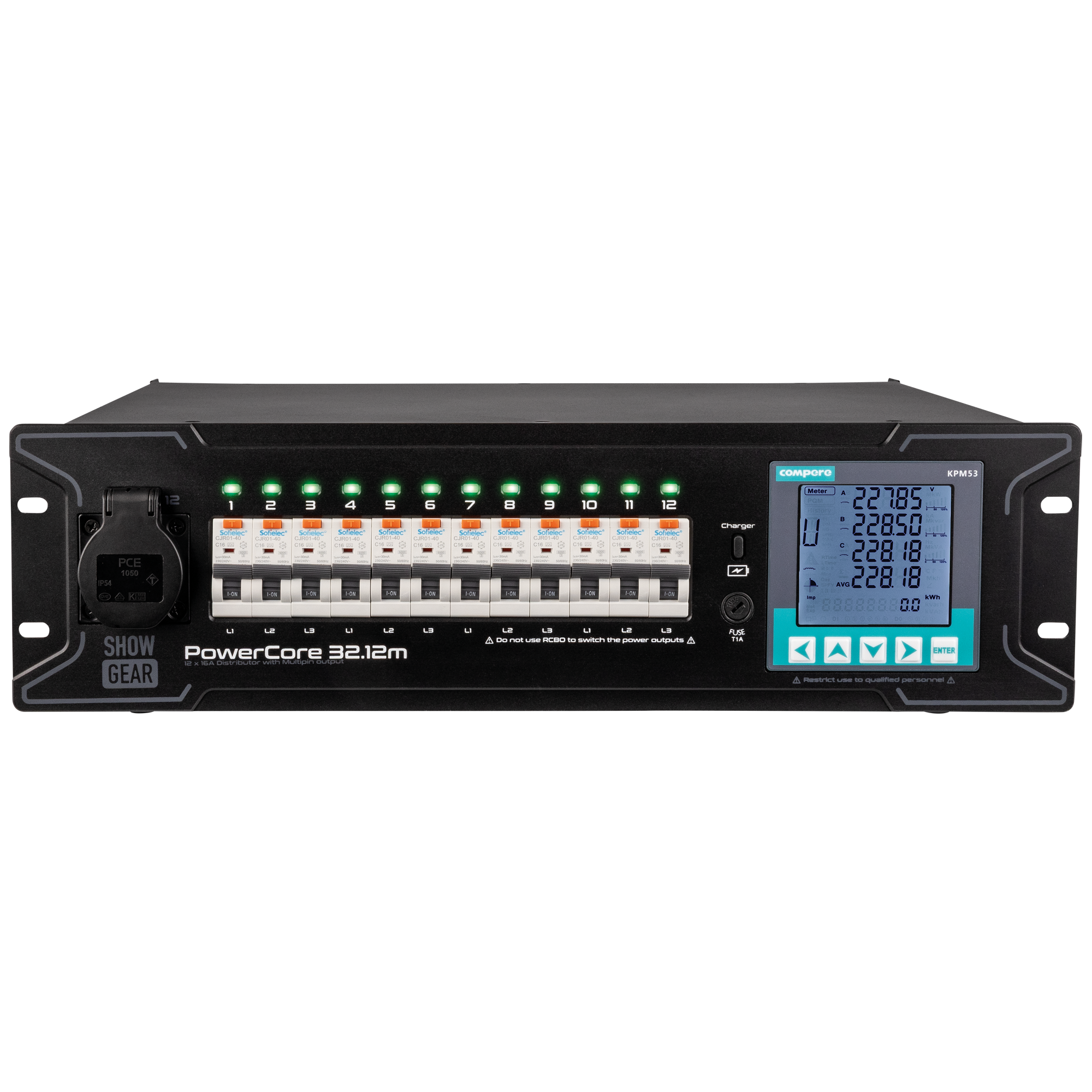 SHOWGEAR PowerCore 32.12m 1 + 6x Schuko + 2x Multipin H16 1 + 6x Schuko + 2x Multipin H16 SHOWGEAR PowerCore 32.12m 1 + 6x Schuko + 2x Multipin H16 1 + 6x Schuko + 2x Multipin H16