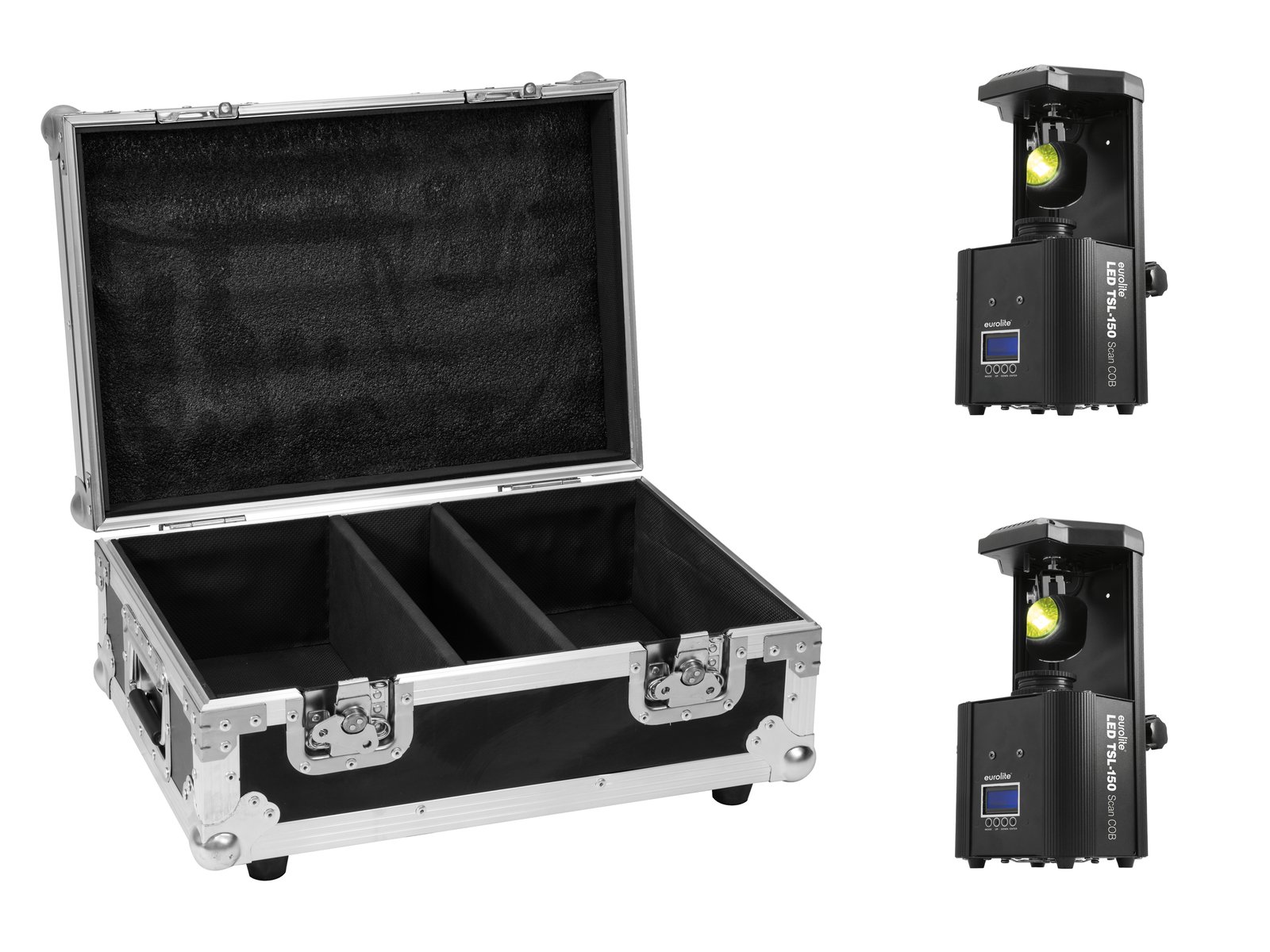 EUROLITE Set 2x LED TSL-150 Scan COB + Case