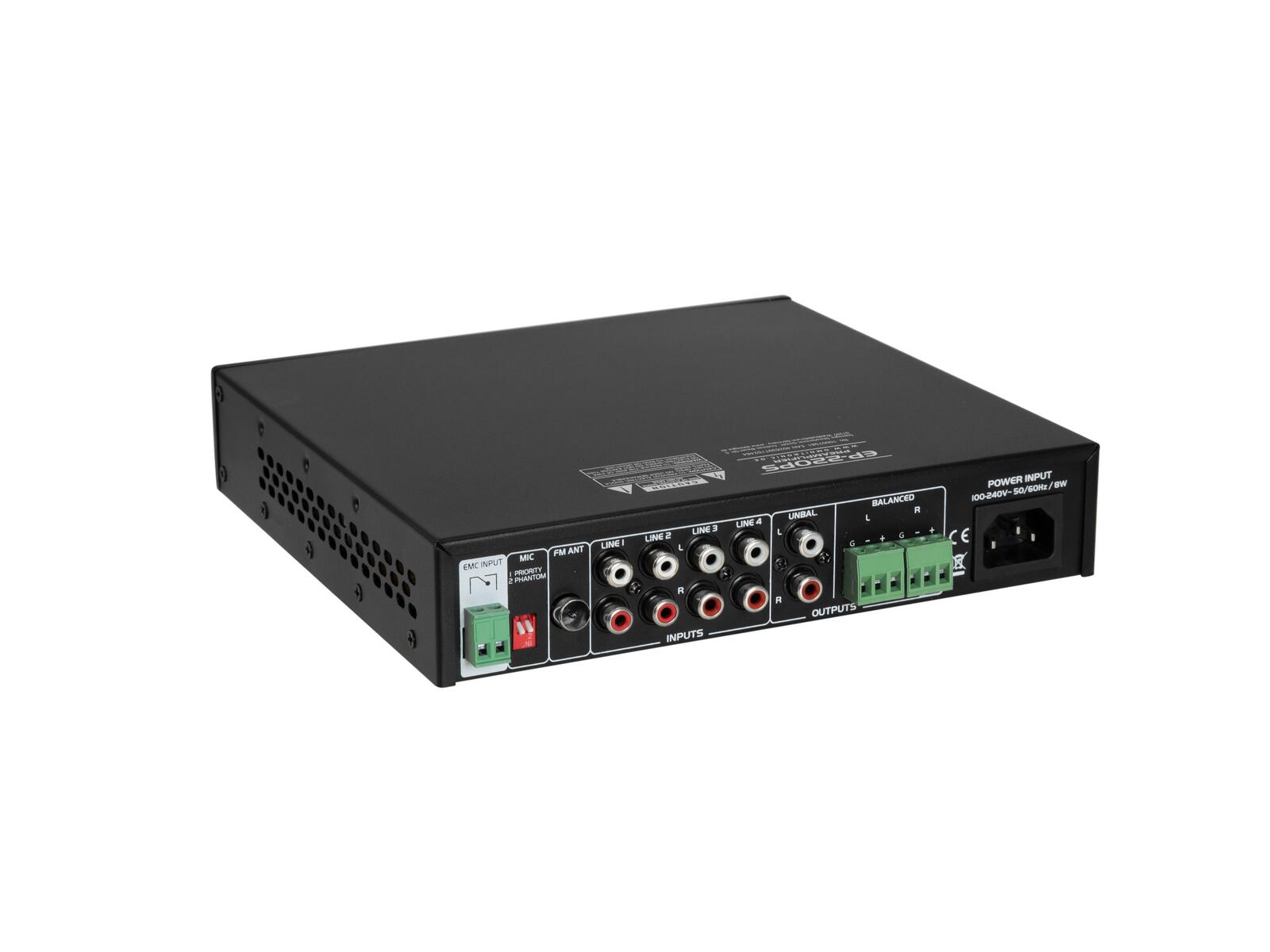 OMNITRONIC EP-220PS Vorverstärker mit MP3-Player, Bluetooth und FM-Radio 9,5 Zoll