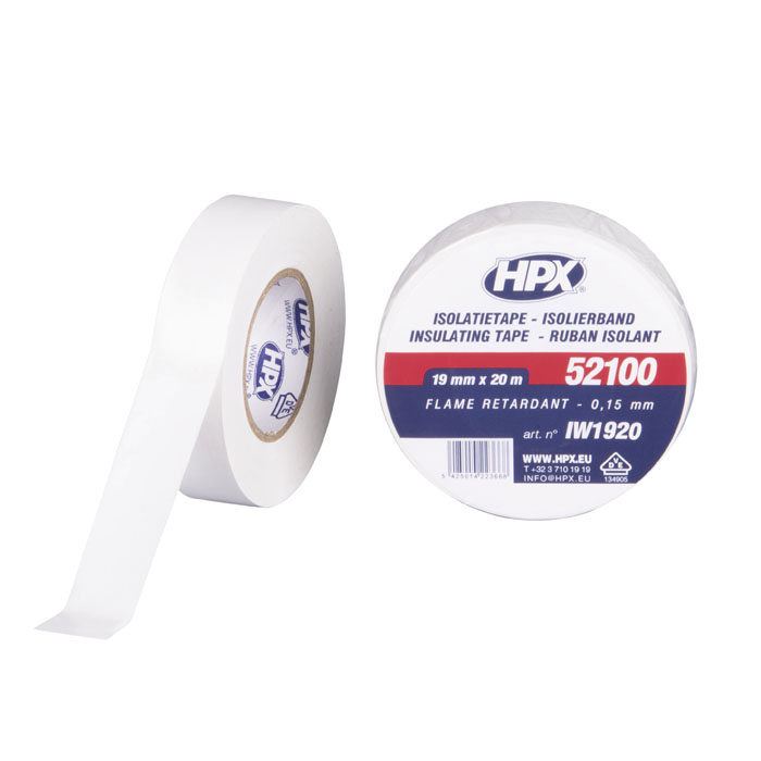 HPX PVC Insulation tape 52100 Weiß, 19 mm / 20 m