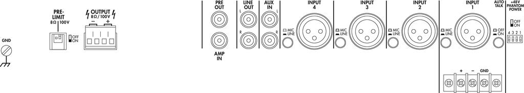 MONACOR PA-928D ELA-Mono-Class-D-Mischverstärker, 280 W