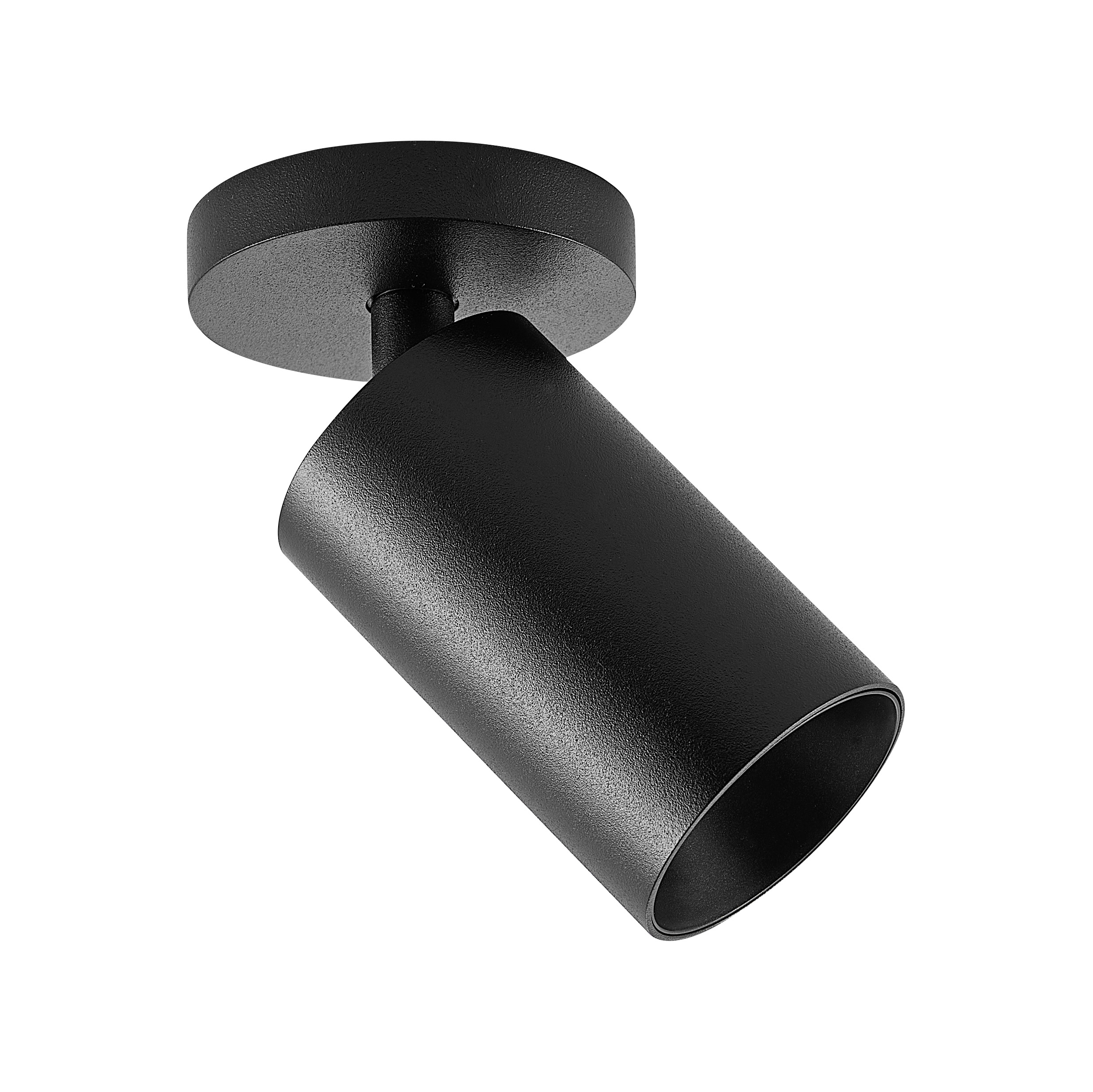 Can Tilt Round, 1x 7,5 W GU10, Schwarz