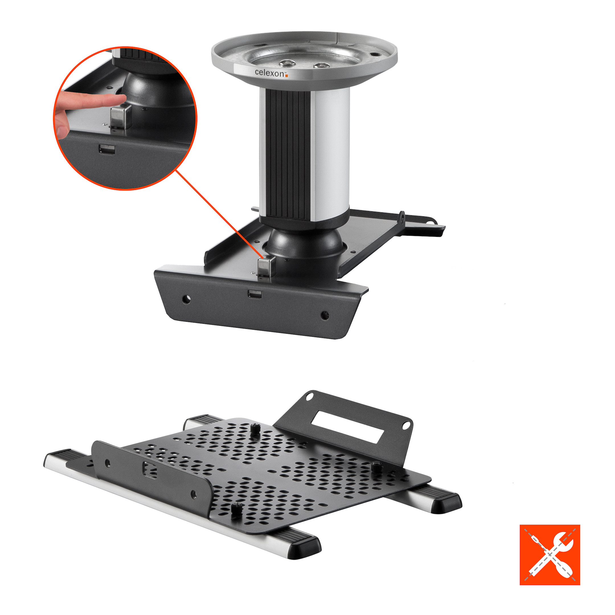 celexon Deckenhalterung universal MultiCel 1500 Expert für ST Beamer