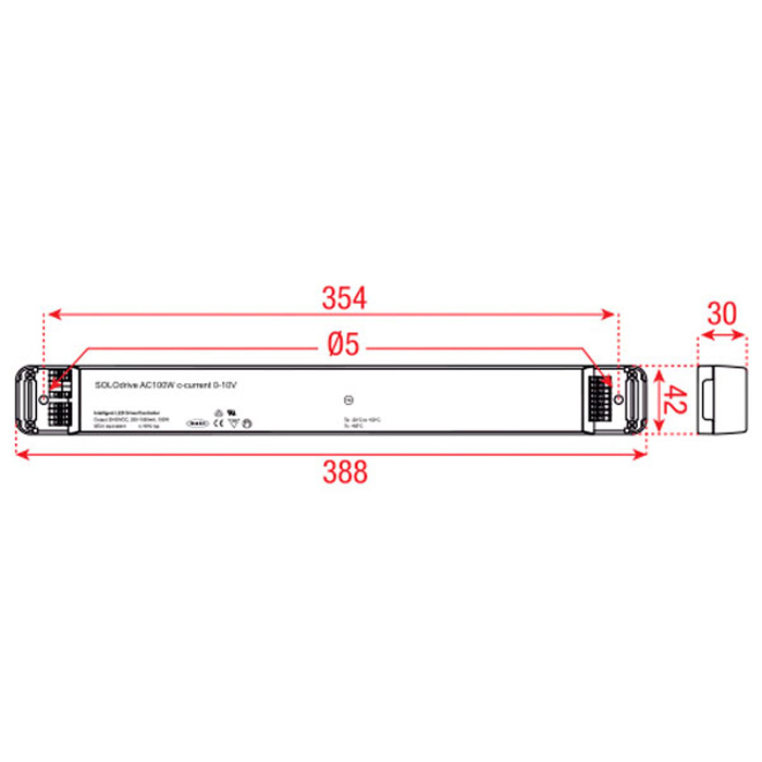 ELDOLED DUALdrive AC - 100 W Konstantstrom - DALI - 2 Vorschaltgeräte, 4 Ausgänge - DL1060A1