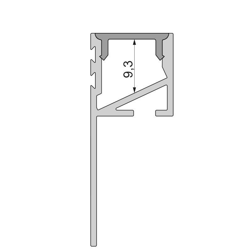 Fliesen-Profil Abschluss EA-03-12, 3m, Weiß