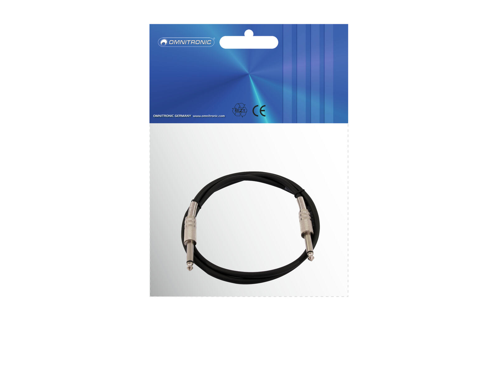 OMNITRONIC Klinkenkabel 6,3 mono 1,5m sw