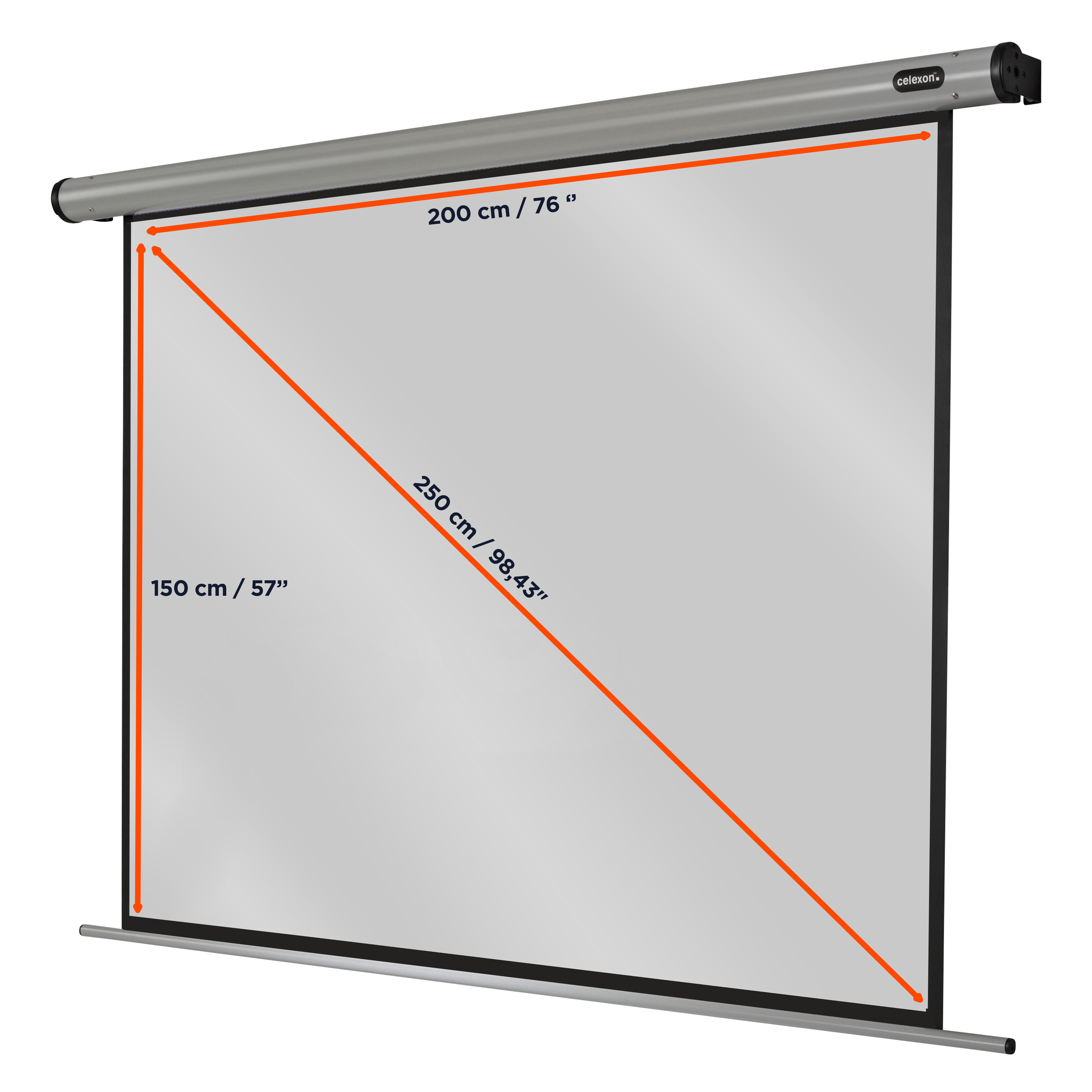 celexon Leinwand Motor HomeCinema 200 x 150 cm