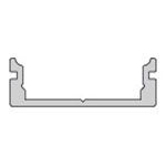 U-Profil flach AU-01-15, 2m, Schwarz