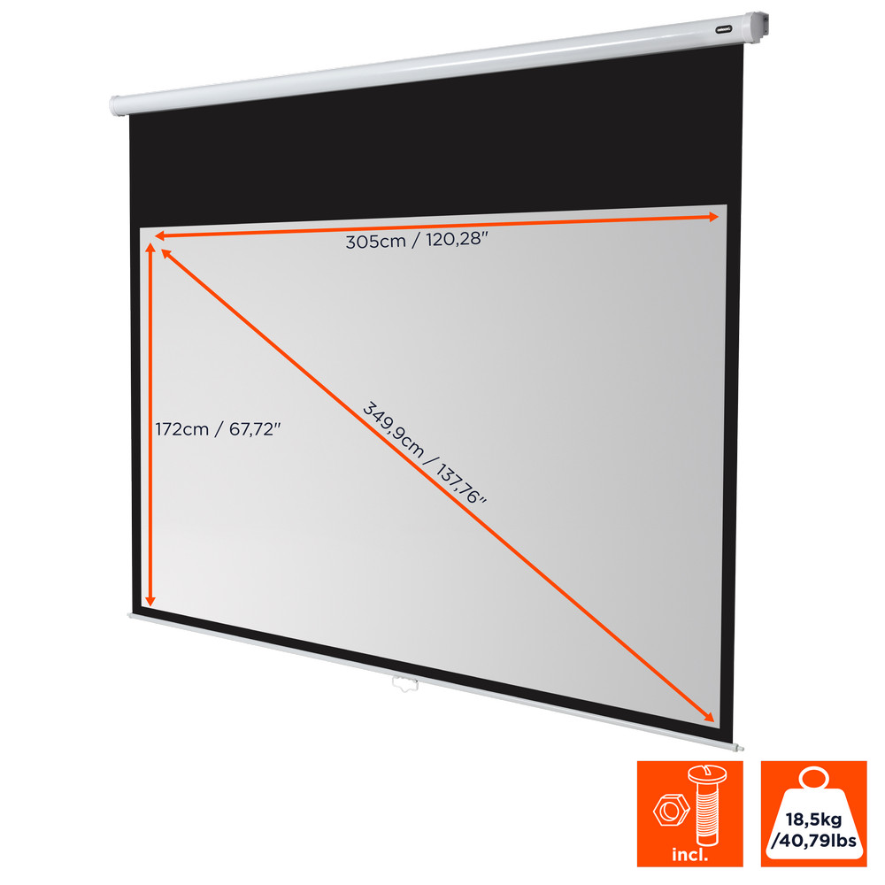 celexon Leinwand Rollo Economy 305 x 172 cm - 138" celexon Leinwand Rollo Economy 305 x 172 cm - 138"