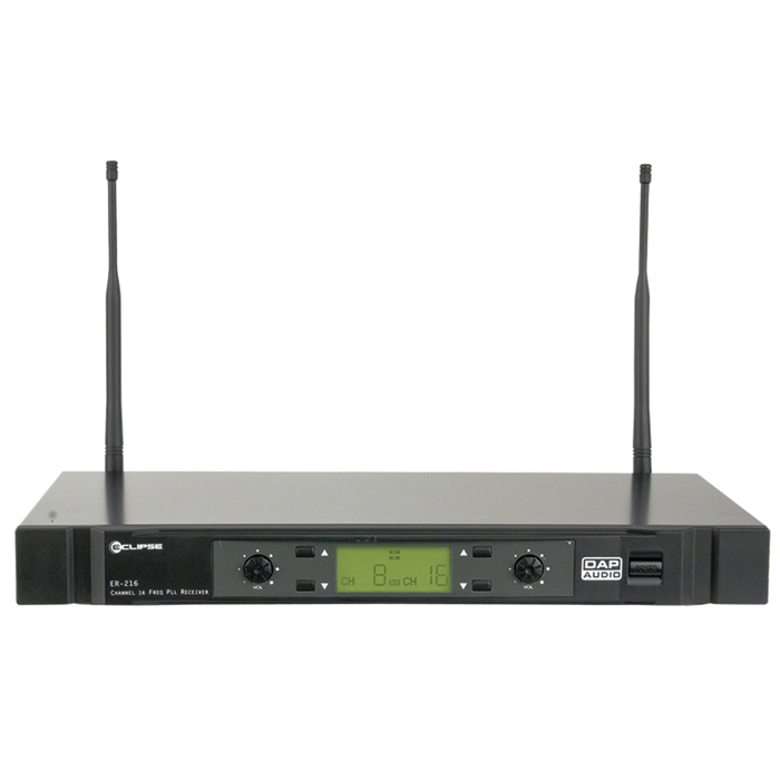 DAP ER-216B UHF-PLL-Empfänger mit 2 Kanälen - 16 Freq. - 618-638 MHz