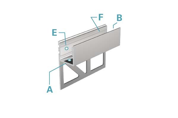 Fliesen-Profil Abschluss EA-03-12, 3m, Weiß