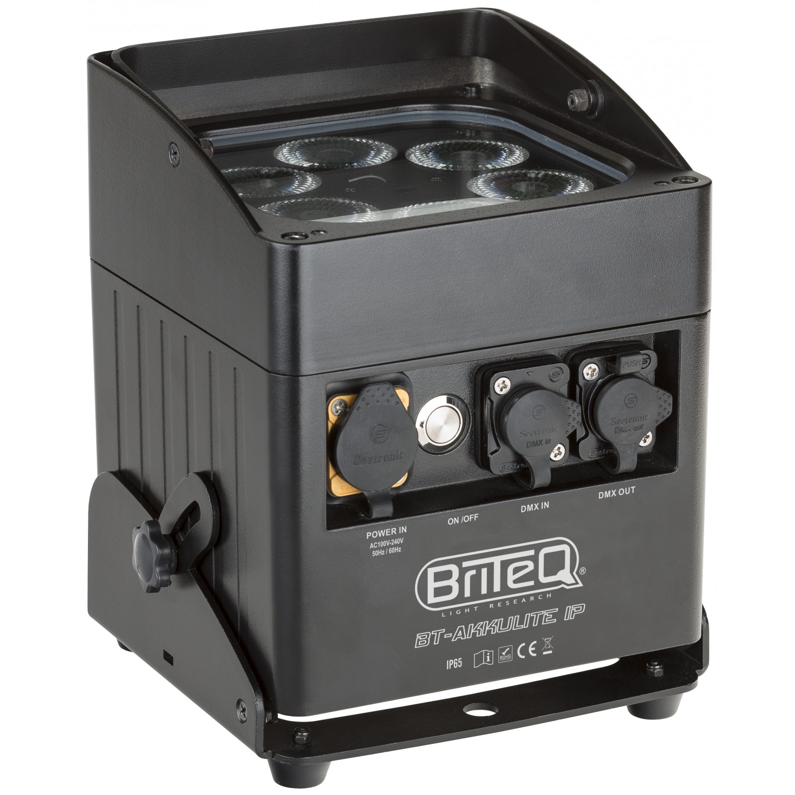 Briteq BT-AKKULITE IP Outdoor Akku LED Scheinwerfer 6 x 10 Watt RGBWA