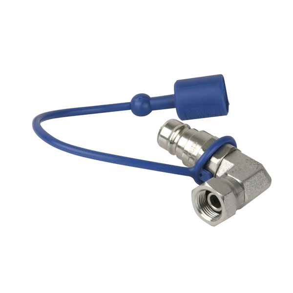 Showtec CO₂ 90° 3/8 to Q-lock Adapter male Geschlossenes System