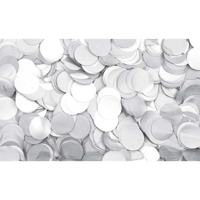 Showgear Confetti - Round Weiß, Ø 55 mm, 1 kg, feuerhemmend und biologisch abbaubar