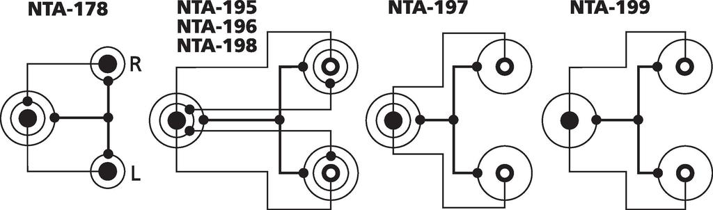 MONACOR NTA-198 Y-Adapter 6,3/6,3 Stereo