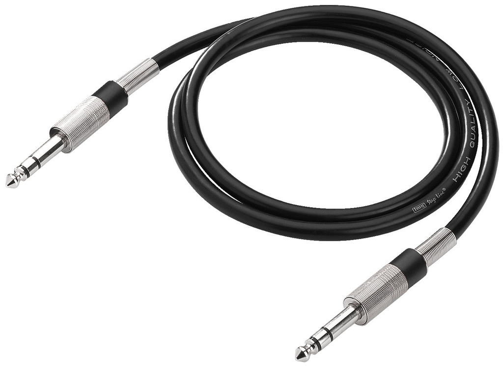 MONACOR MCC-102/SW Stereo-Klinkenkabel, 1 m