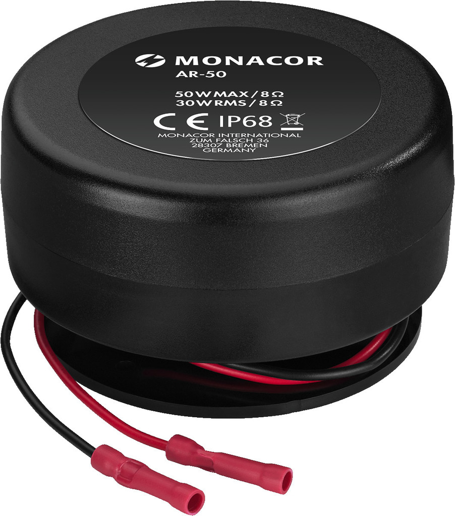 MONACOR AR-50 Wetterfester Audio-Exciter/Resonator, 8 Ω