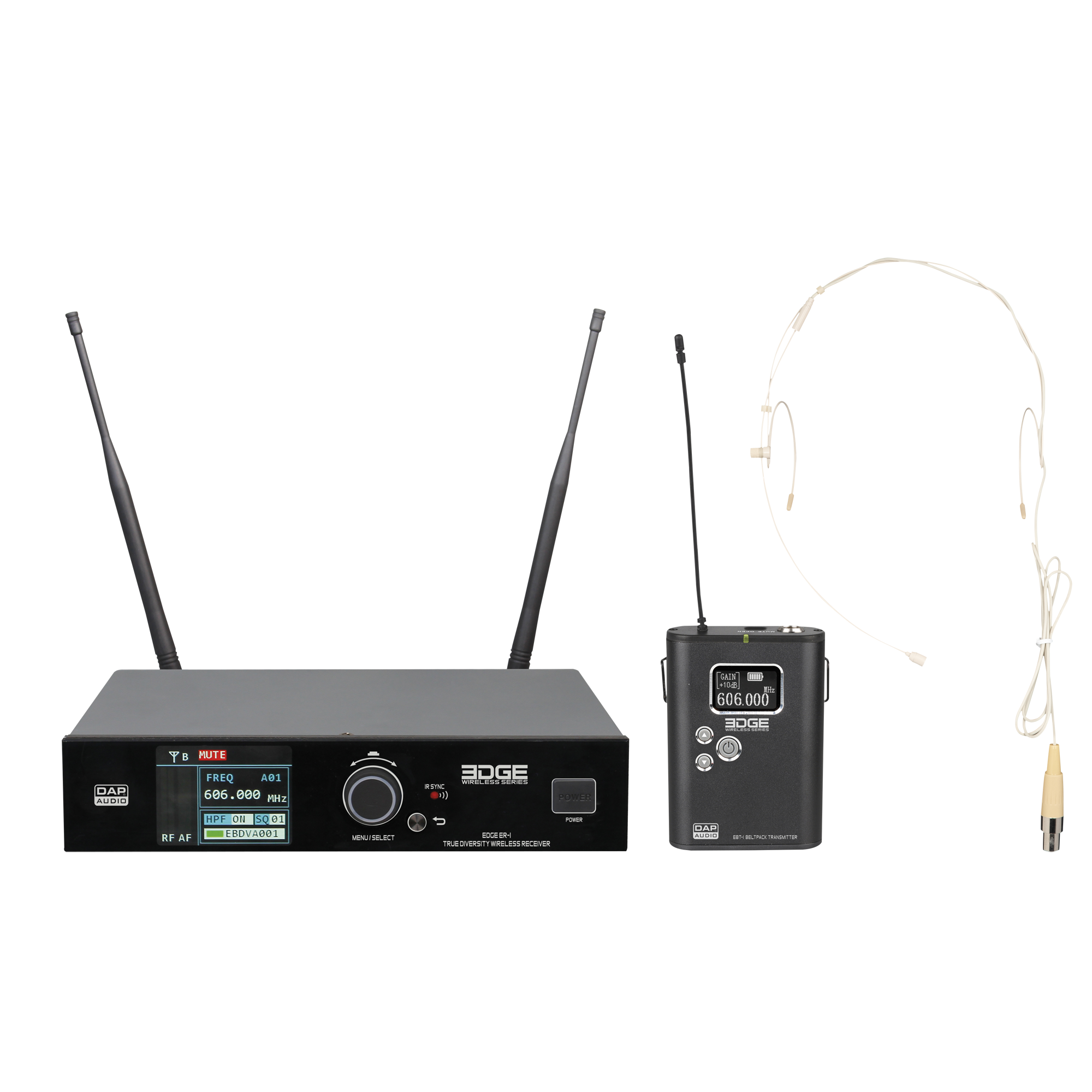 DAP EDGE EBS-1 Kabelloses Beltpack-Set - 610-670 MHz DAP EDGE EBS-1 Kabelloses Beltpack-Set - 610-670 MHz