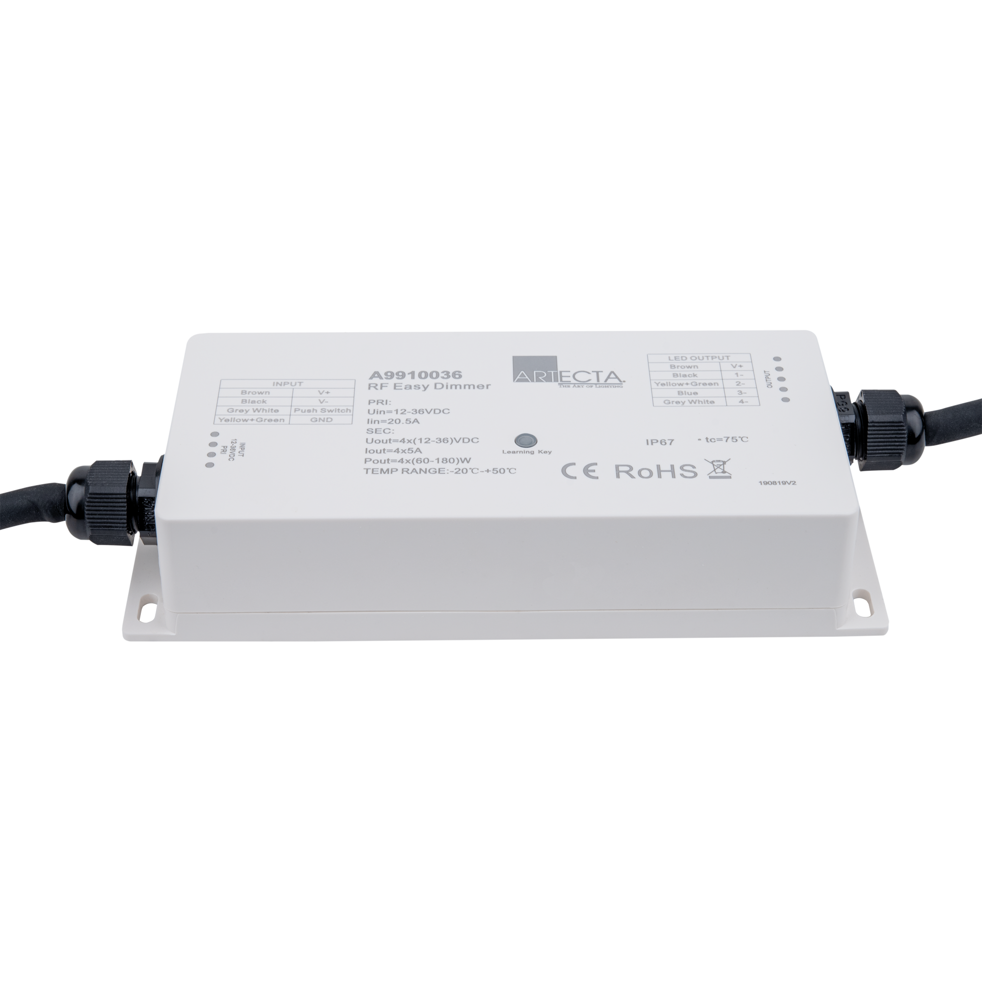 ARTECTA Play-V RF Waterproof Receiver Konstantspannung - Einzelfarbe