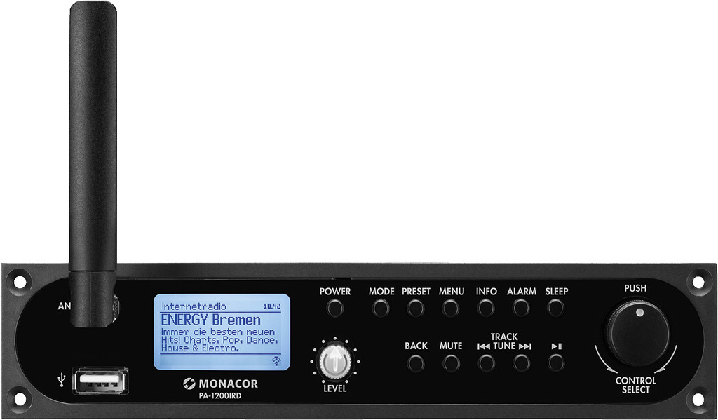 MONACOR PA-1200IRD Internetradio-DAB+-/FM-RDS-Tuner-Einschub mit USB-Schnittstelle MONACOR PA-1200IRD Internetradio-DAB+-/FM-RDS-Tuner-Einschub mit USB-Schnittstelle