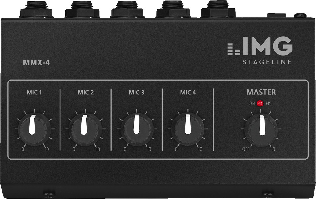 IMG STAGELINE MMX-4 Miniatur-4-Kanal-Mikrofon-Mischer IMG STAGELINE MMX-4 Miniatur-4-Kanal-Mikrofon-Mischer
