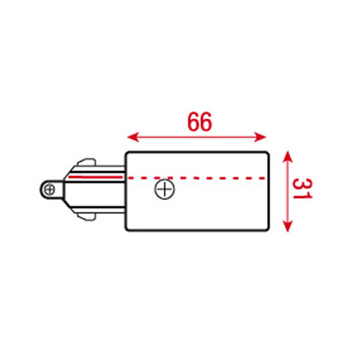 Artecta 3-Phase Right Feed-In Connector Weiß (RAL9003)