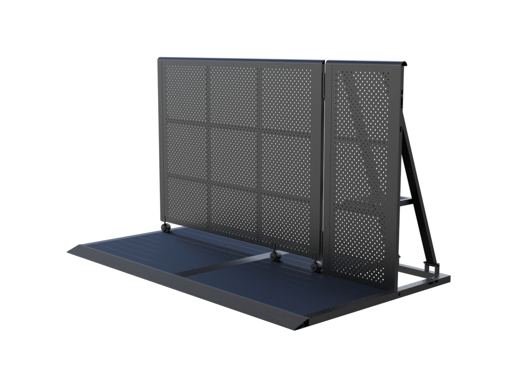 Crash Barrier - Große Tür mit Öffnung links - BLACK
