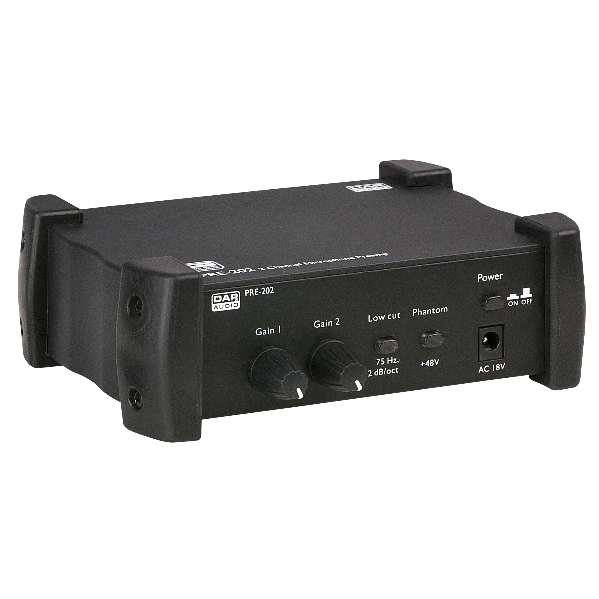DAP PRE-202 2-channel Jack/XLR microphone preamp 2-Kanal-Klinken/XLR-Mikrofonvorverstärker