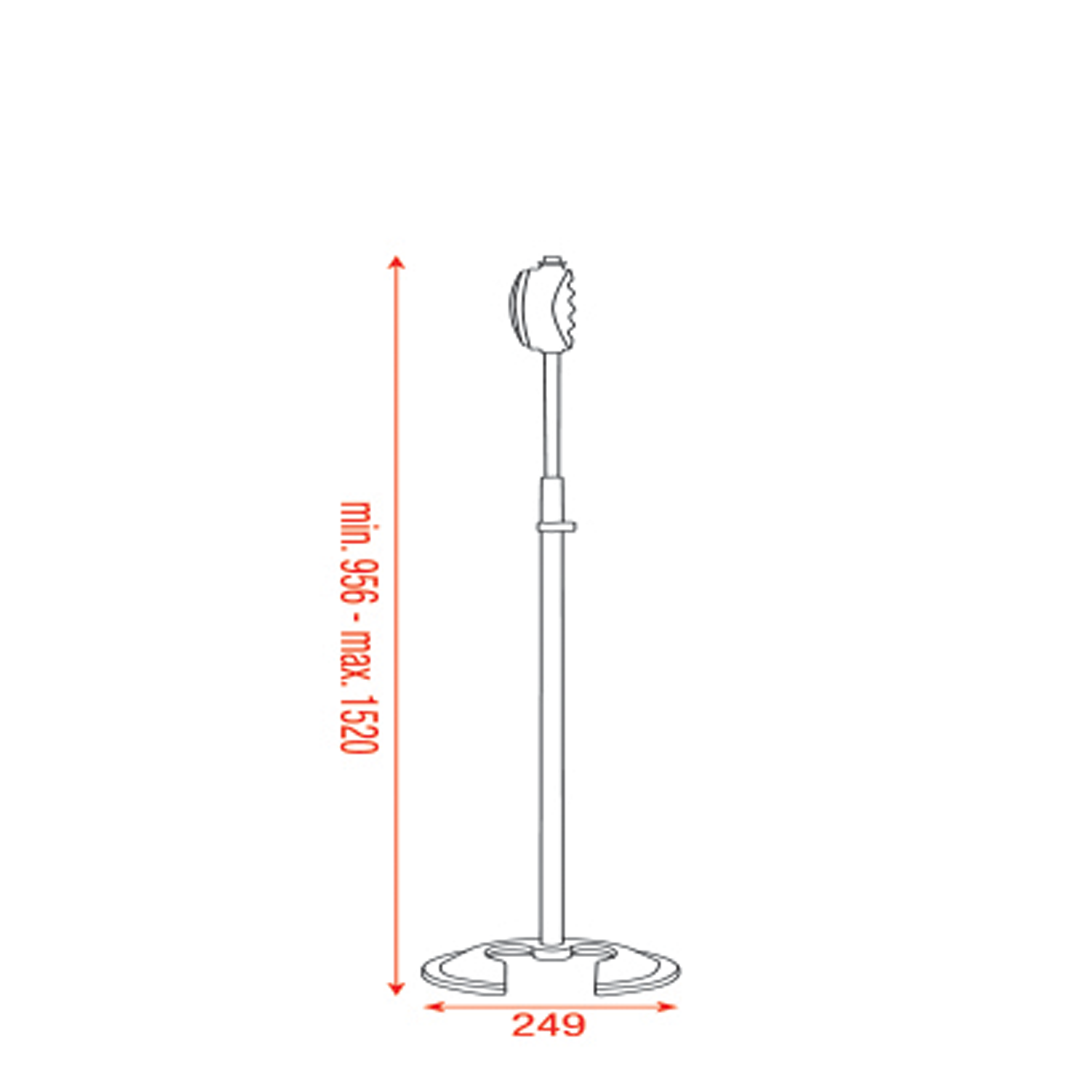 Showgear Microphone Pole - Quick Lock mit Gegengewicht