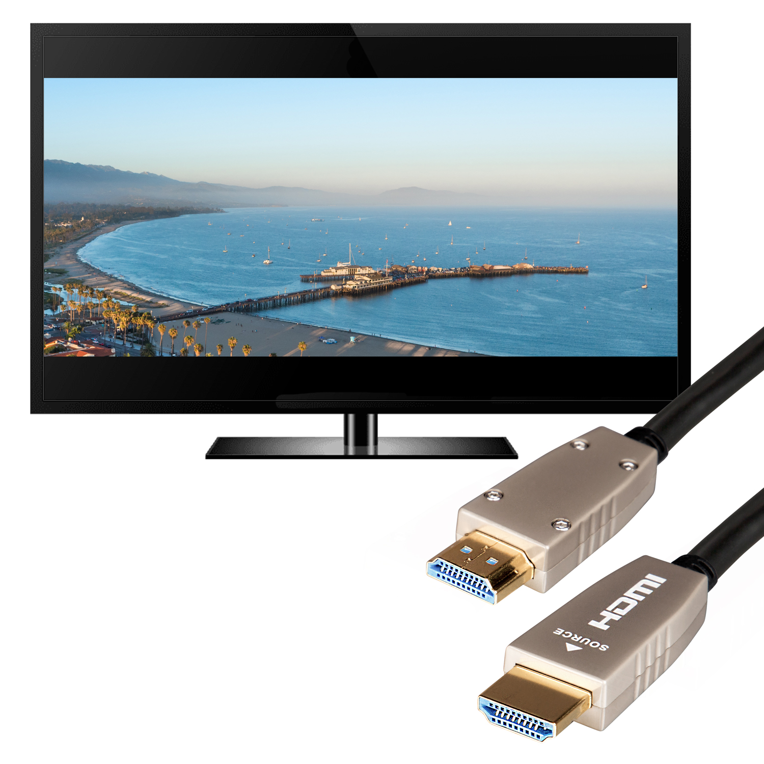 celexon UHD Optical Fibre HDMI 2.0b Active Kabel 6m , schwarz