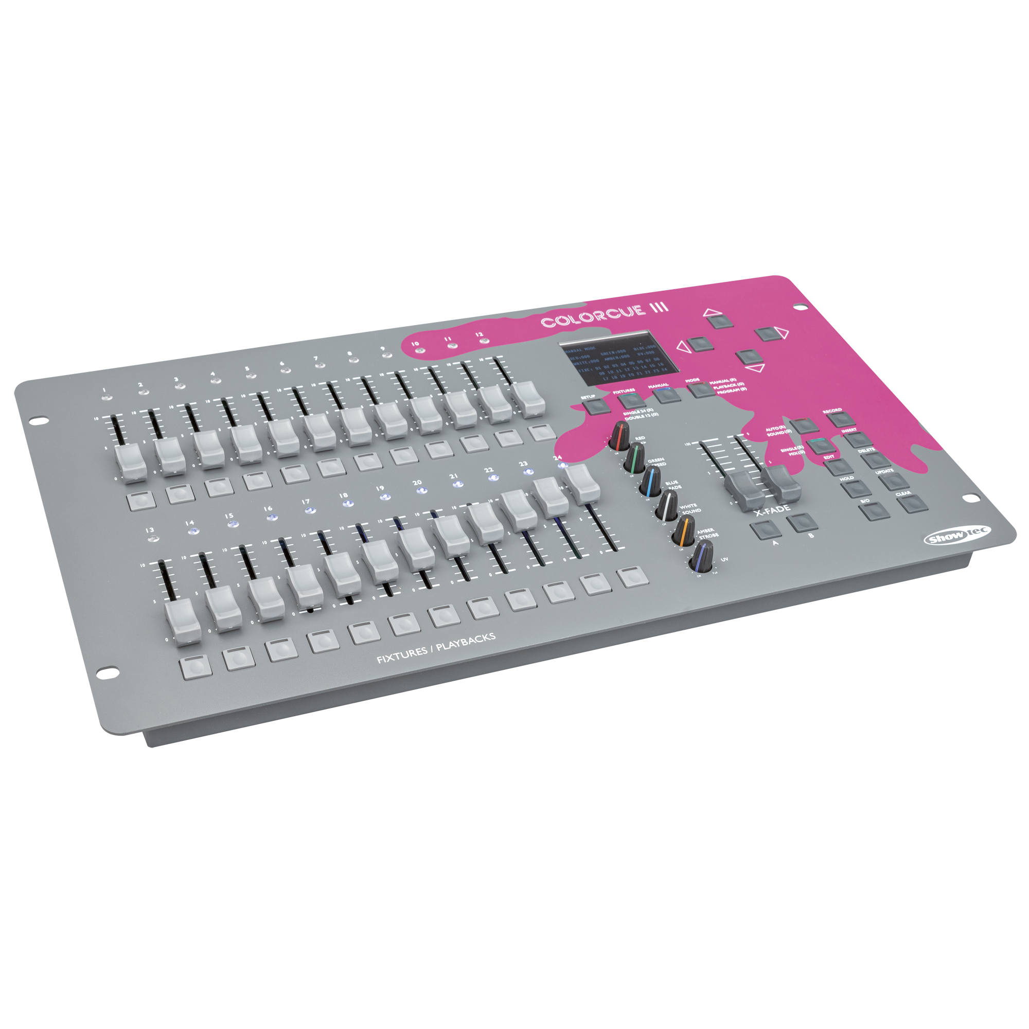 SHOWTEC ColorCue 3 Intelligent 24-fader, 6-colour LED controller Intelligent 24-fader, 6-color LED controller SHOWTEC ColorCue 3 Intelligent 24-fader, 6-colour LED controller Intelligent 24-fader, 6-color LED controller
