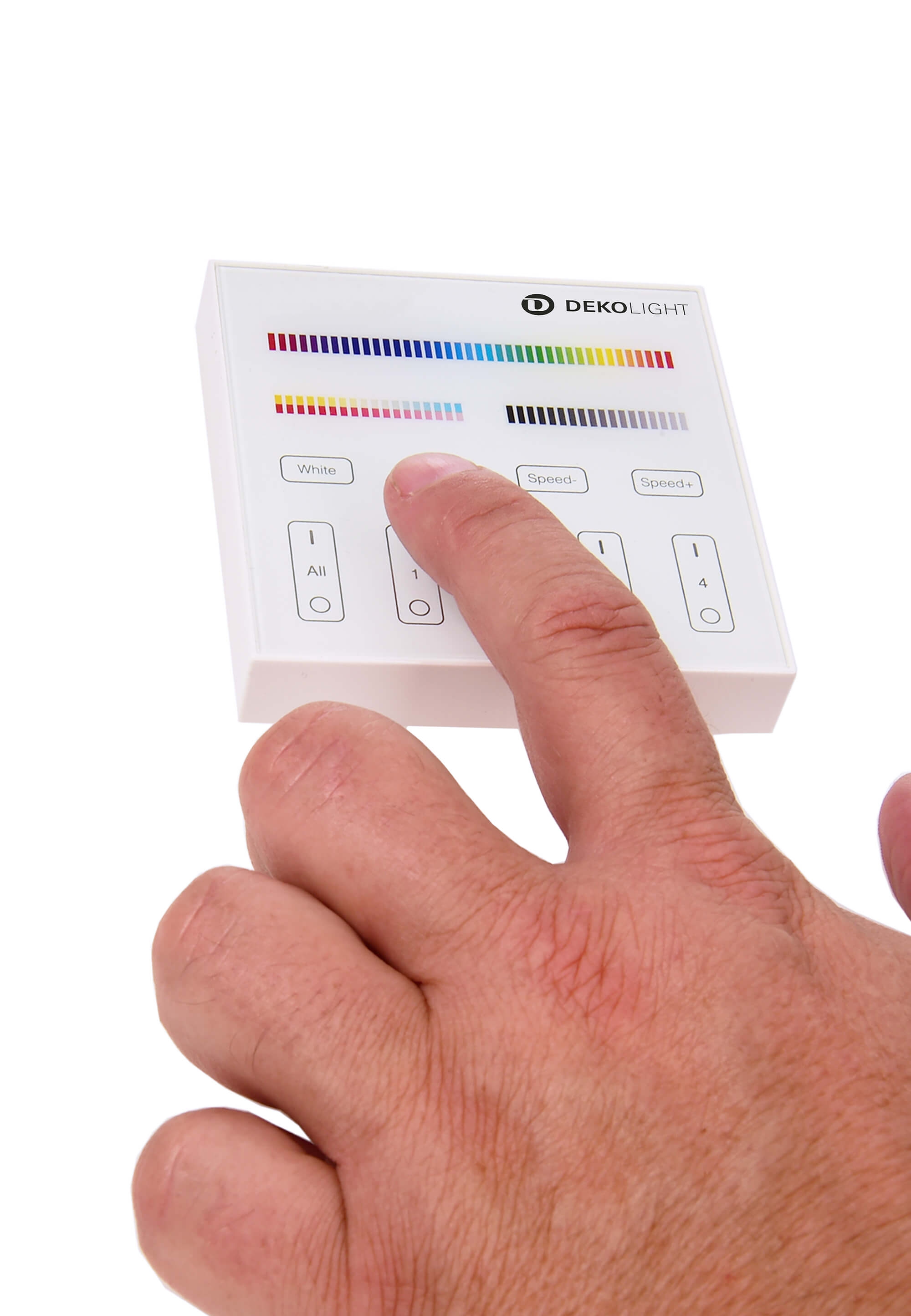 RF-smart, Wandfernbedienung, weiß, 3V, 4 Zonen, Single/CCT/RGB/W/+CCT