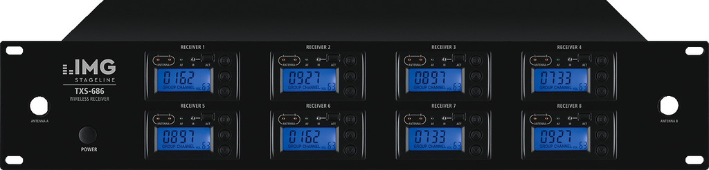 IMG STAGELINE TXS-686 8-Kanal-Multi-Frequenz-Empfängereinheit, 672,000-696,975 MHz IMG STAGELINE TXS-686 8-Kanal-Multi-Frequenz-Empfängereinheit, 672,000-696,975 MHz