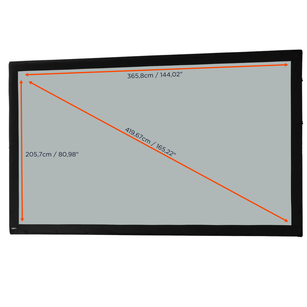 celexon Tuch für Faltrahmen Mobil Expert - 366 x 206 cm Rückprojektion