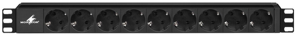 MONACOR RCS-92/SW Rack-Steckdosenleiste, 9-fach MONACOR RCS-92/SW Rack-Steckdosenleiste, 9-fach