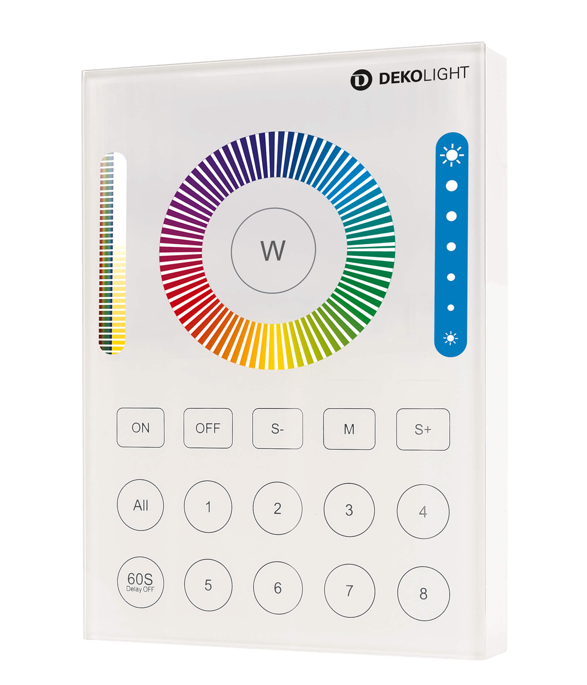 RF-smart, Wandfernb., weiß, 8 Zo, Single/CCT/RGB/RGBW/RGB+CCT