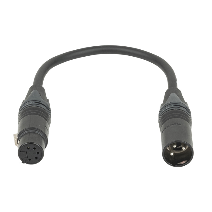 DAP 3-pin male to 5-pin female DMX adapter, Neutrik XX Kabel-Adapter