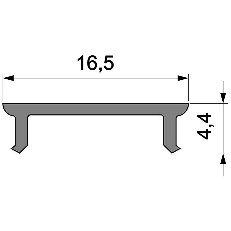 Abdeckung P-01-12, 2m, milchig