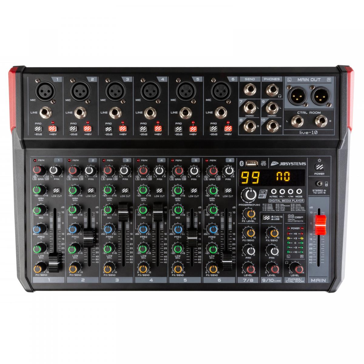 JB Systems LIVE-10 8-Kanal Mischpult JB Systems LIVE-10 8-Kanal Mischpult