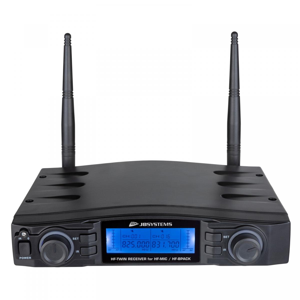 JB Systems HF-TWIN RECEIVER PLL/UHF-Doppelmikrofonempfänger