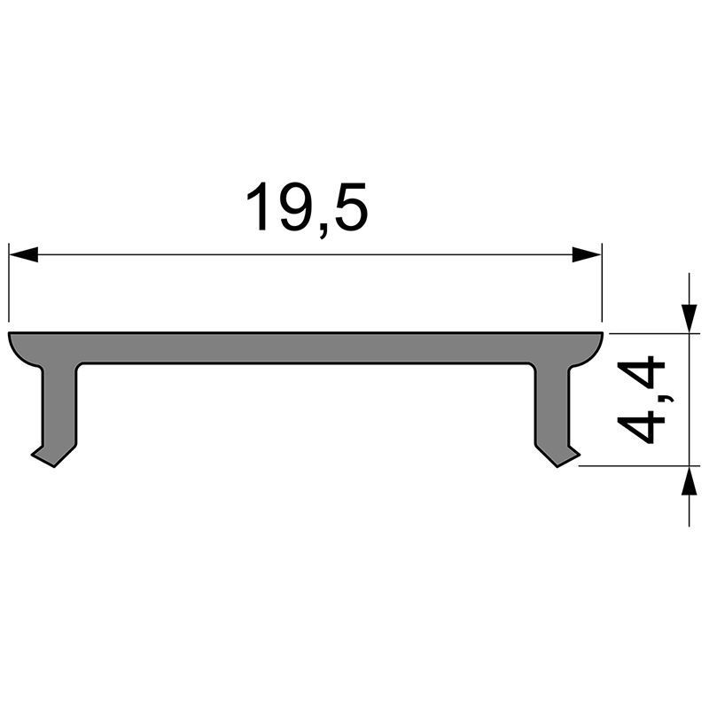 Abdeckung P-01-15, 2m, milchig