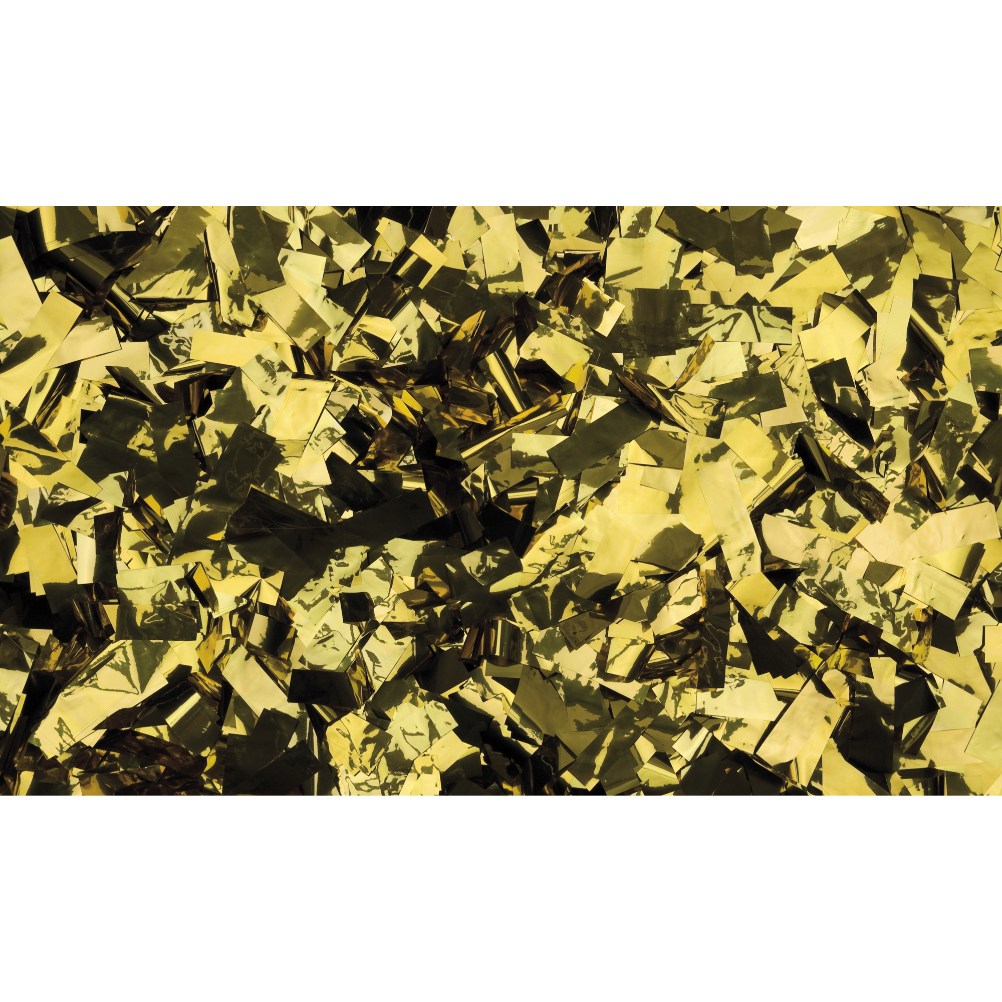 Showgear Metallic Confetti - Rectangle Gold, 55 x 17 mm, 1 kg, feuerhemmend