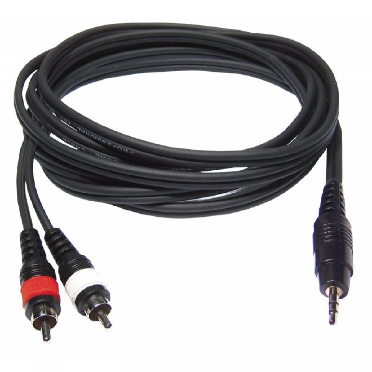 HILEC Audiokabel Miniklinke auf 2xCinch 3m CL-30/3 Audio Adapter Kabel HILEC Audiokabel Miniklinke auf 2xCinch 3m CL-30/3 Audio Adapter Kabel