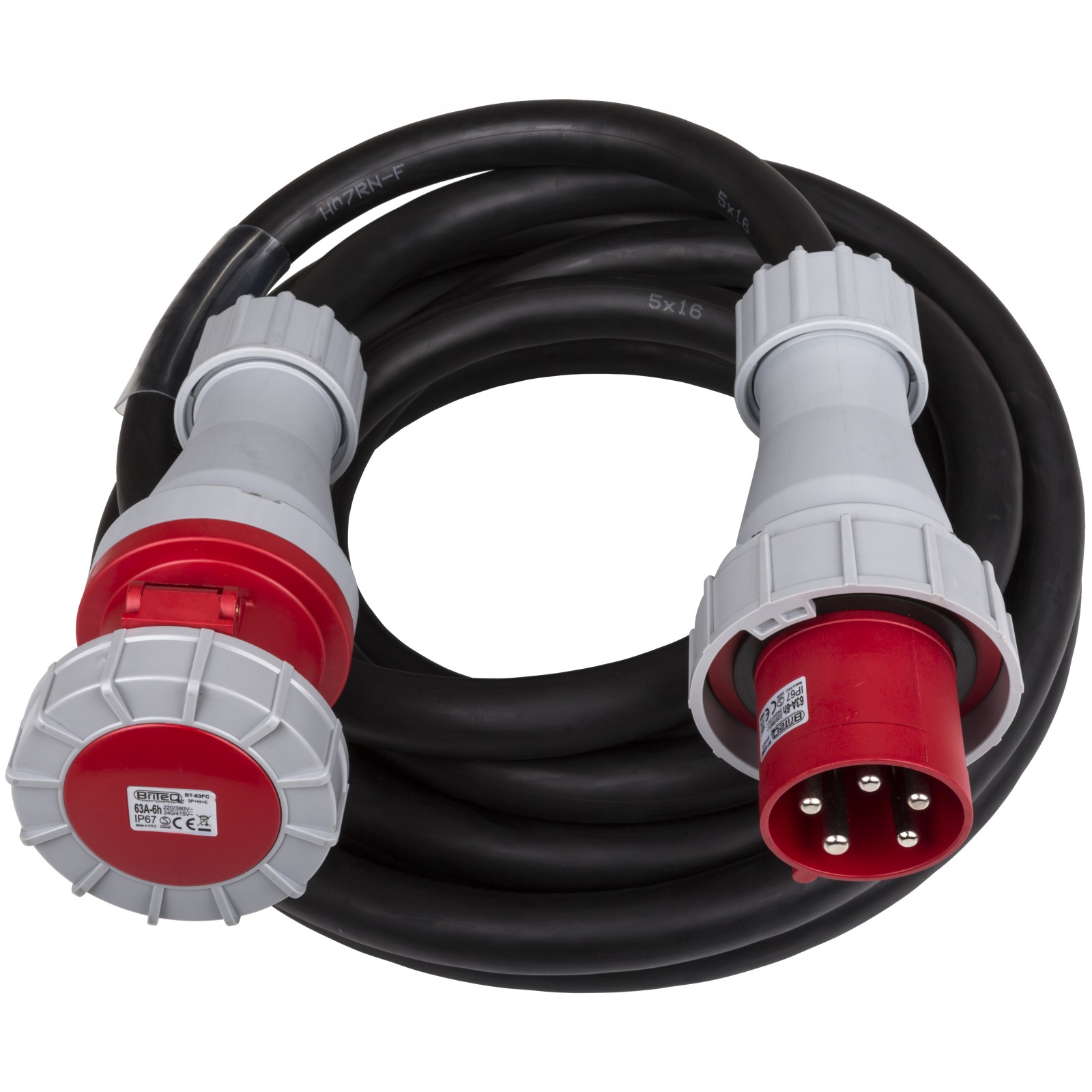 Briteq CEE-Kabel 63A 5x16mm² 10m