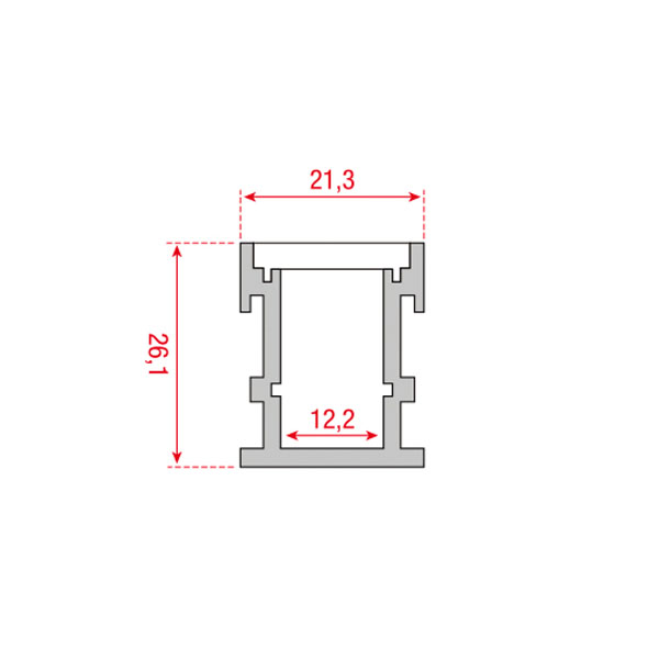 ARTECTA Profile Pro 18 Recessed Länge: 2m ARTECTA Profile Pro 18 Recessed Länge: 2m