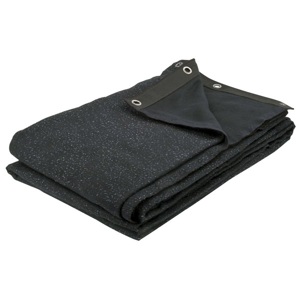 Showgear Backdrop Glamourmolton 320 g/m² Schwarz - 600 (B) x 300 (H) cm - 25 Bindungsgummis