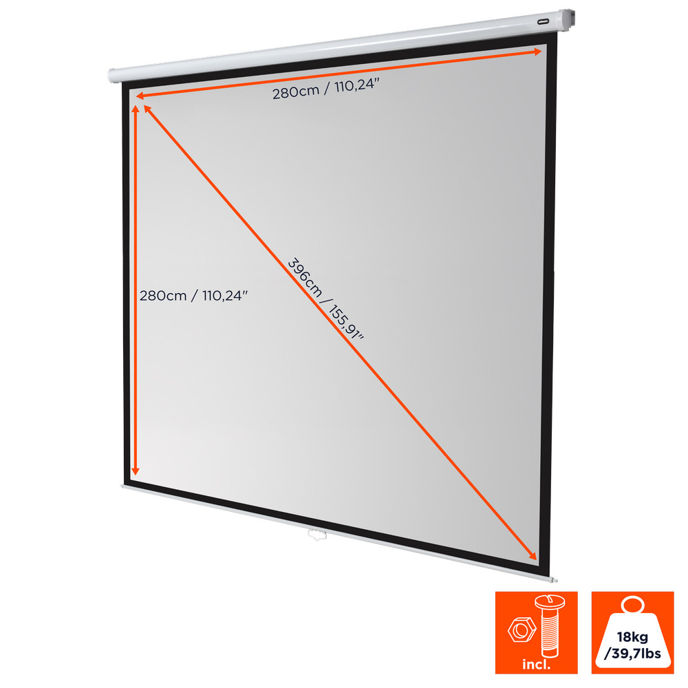 celexon Leinwand Rollo Economy 280 x 280 cm - 156" celexon Leinwand Rollo Economy 280 x 280 cm - 156"