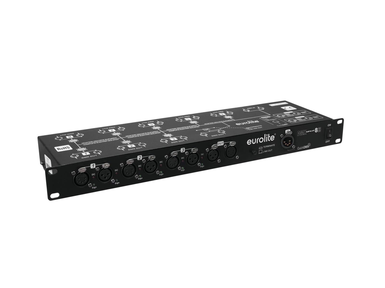 EUROLITE DMX Split 8X Splitter EUROLITE DMX Split 8X Splitter